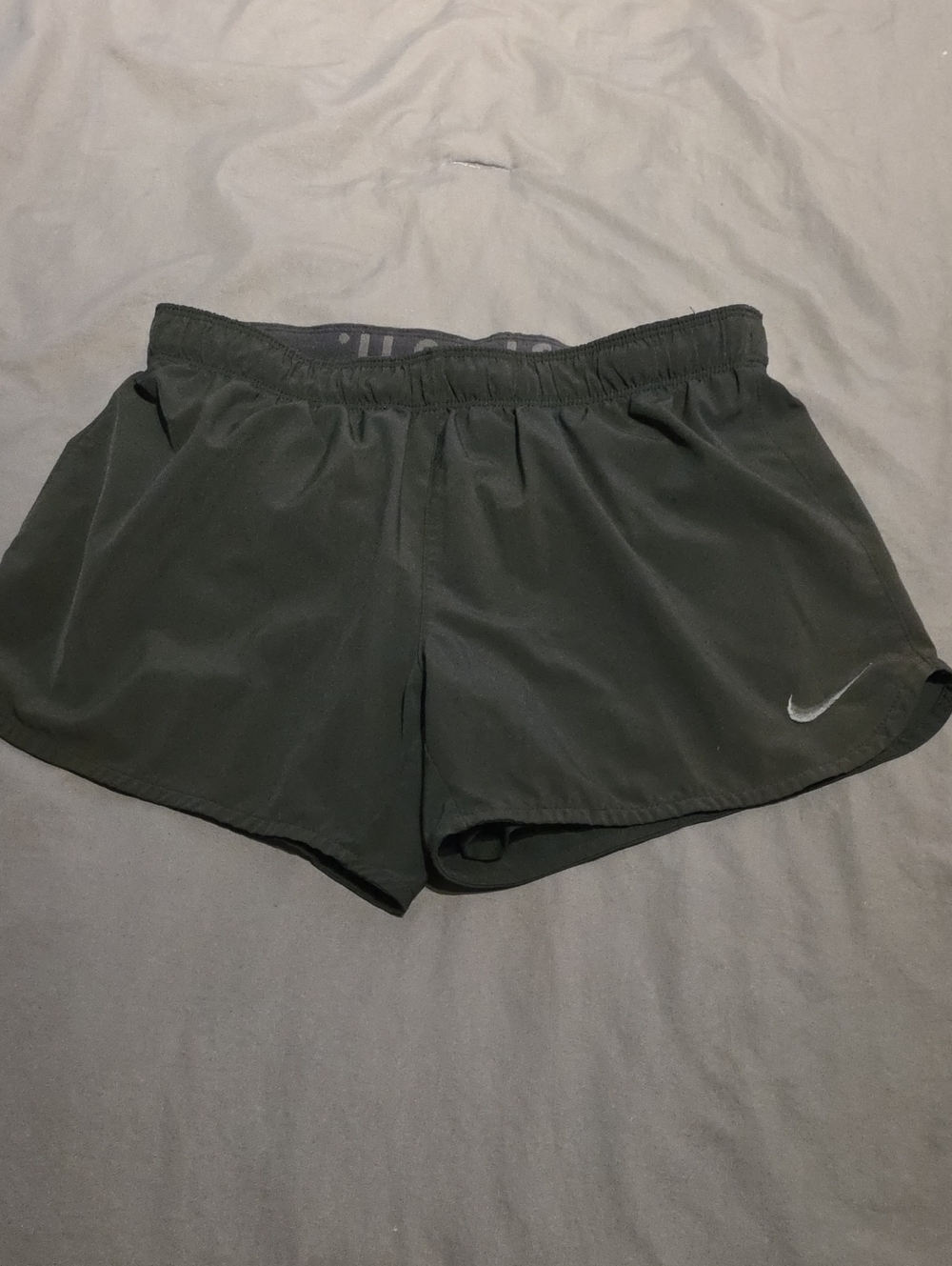 Nike Women's Black Athletic Shorts with Embroidered Swoosh